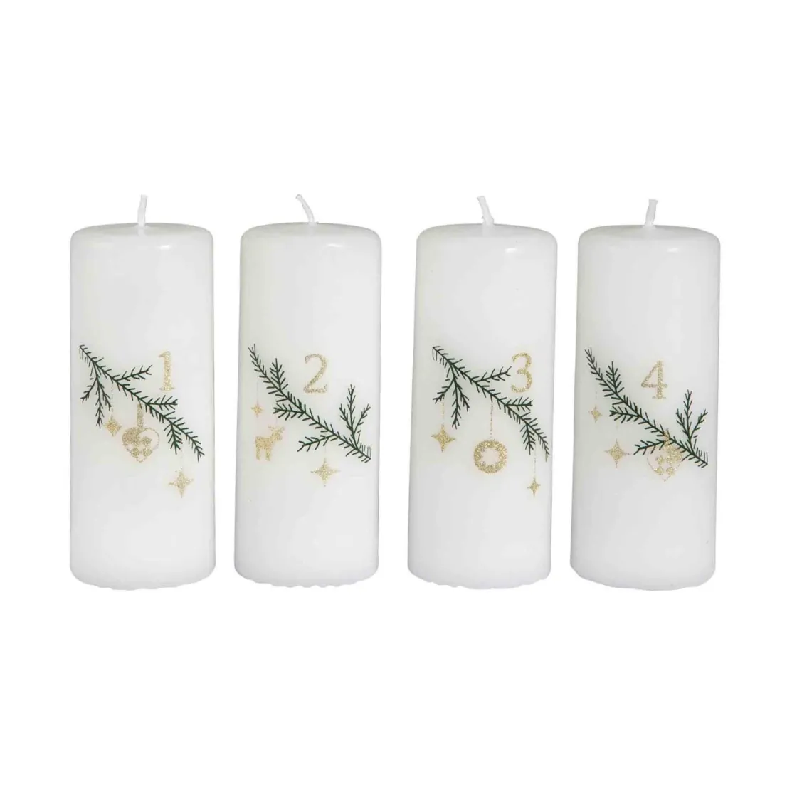 Kremmerhuset Adventslys 4 pk| Kubbelys|Julelys Og Lysestaker