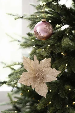 Kremmerhuset Blomst på klype gull| Julepynt|Julekuler