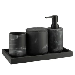 Kremmerhuset Fat Marmor sort| Baderomsartikler