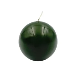 Kremmerhuset Festlys lakk kule mørk grønn| Kubbelys|Julelys Og Lysestaker