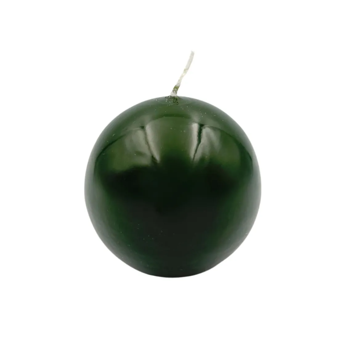 Kremmerhuset Festlys lakk kule mørk grønn| Kubbelys|Julelys Og Lysestaker