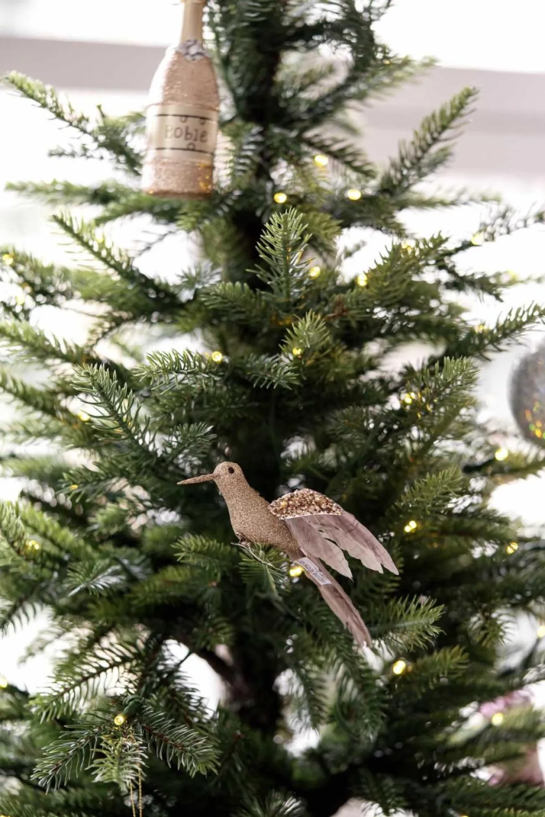 Kremmerhuset Fugl på klype kolibri| Julepynt|Julekuler