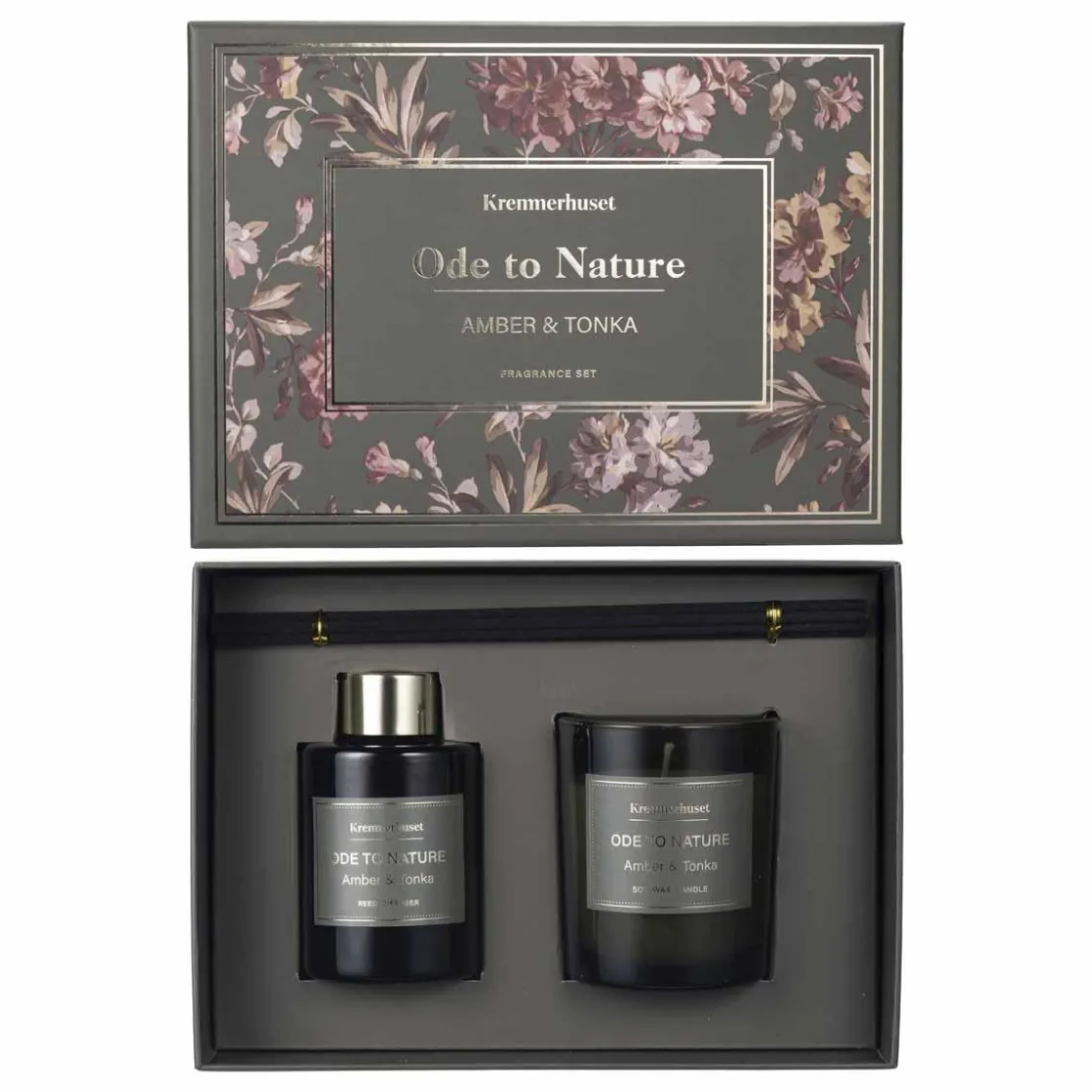 Kremmerhuset Gavesett Ode to Nature Amber & Tonka| Duftpinner|Gavetips