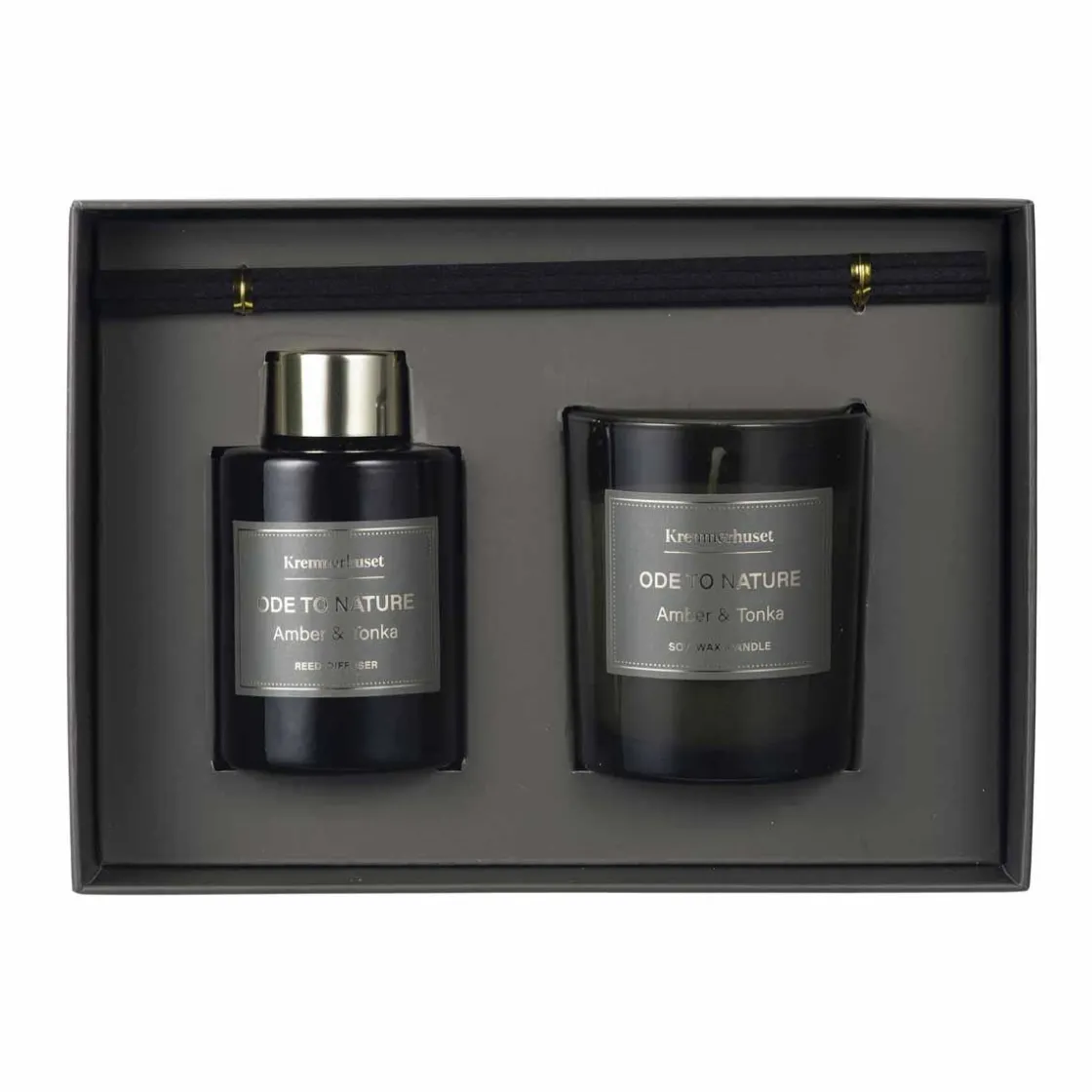 Kremmerhuset Gavesett Ode to Nature Amber & Tonka| Duftpinner|Gavetips