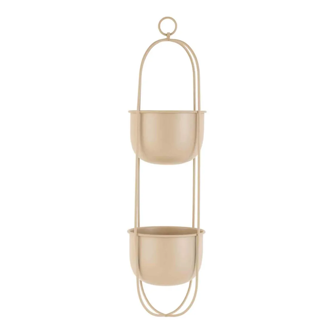 Kremmerhuset Hengepotte dobbel 58 cm beige| Blomsterpotter Og Pidestaller
