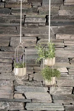 Kremmerhuset Hengepotte Singel 45 cm beige| Blomsterpotter Og Pidestaller