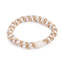 Kremmerhuset Hårstrikk, glitter, hvit/gull| Hårstrikk