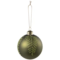 Kremmerhuset Julekule blader grønn| Julekuler