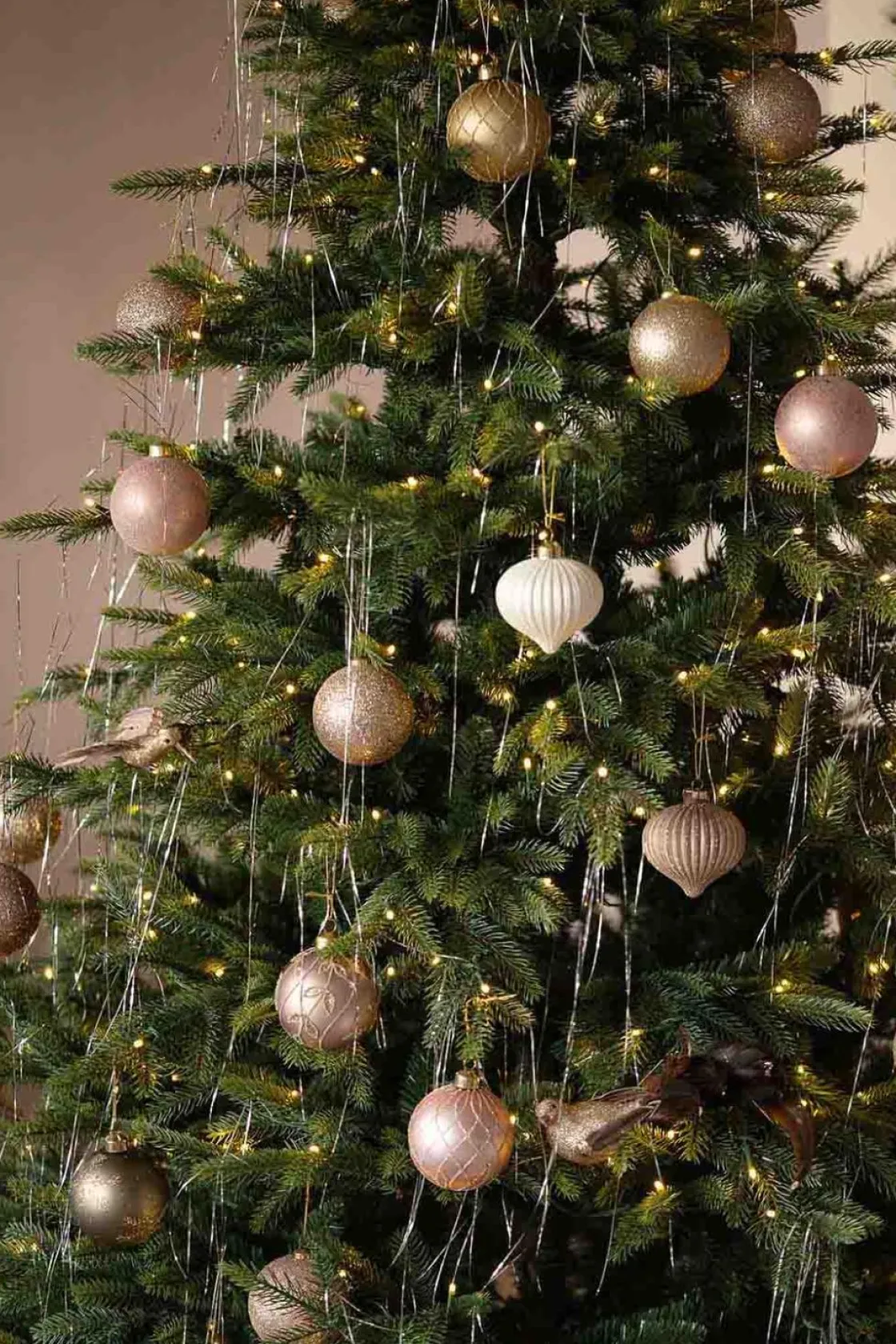 Kremmerhuset Julekule glitter 4 pack Brun| Julekuler