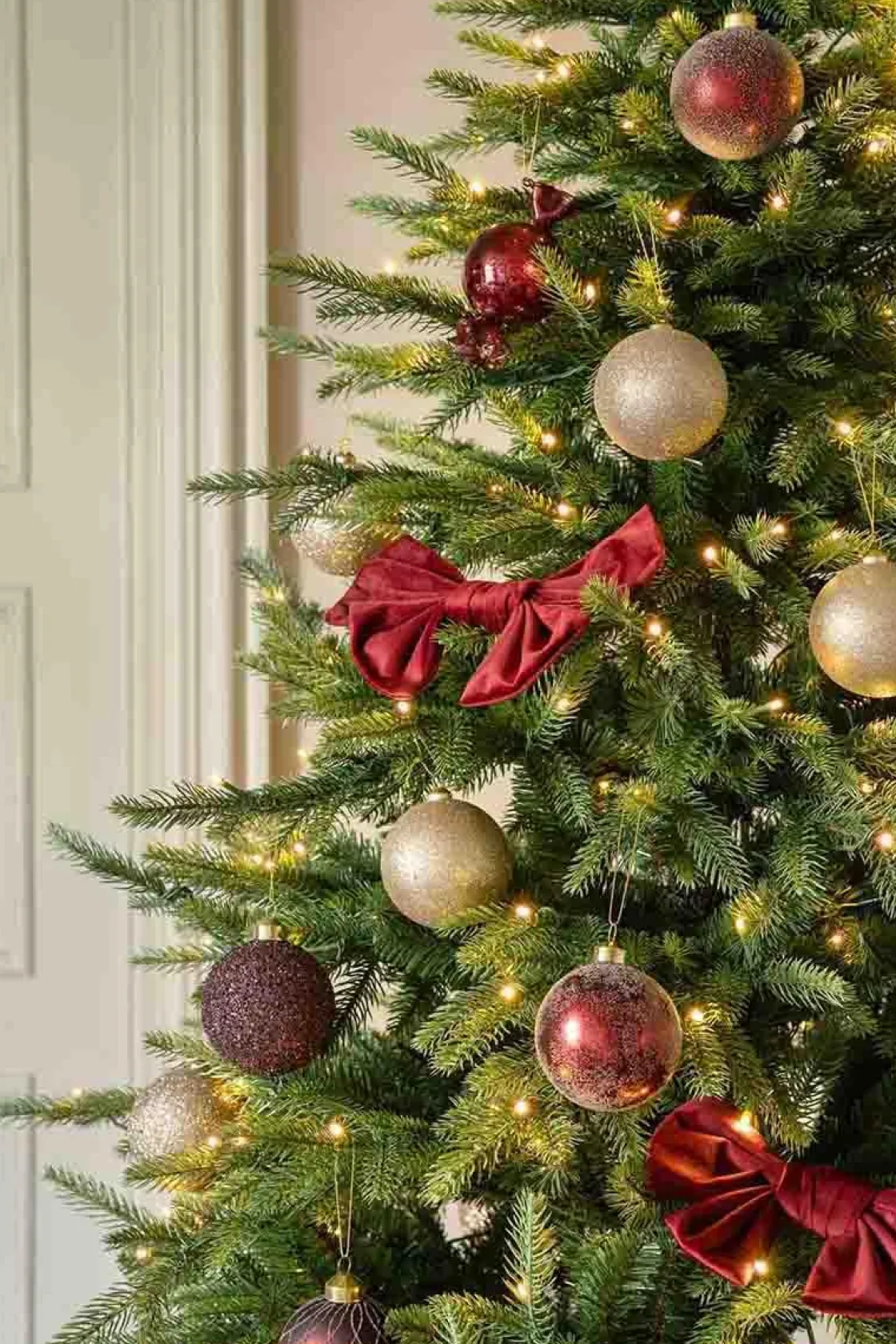 Kremmerhuset Julekule glitter perle burgunder| Julekuler