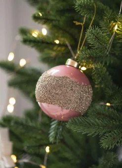 Kremmerhuset Julekule glitterbelte rosa| Julekuler