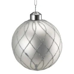 Kremmerhuset Julekule sparkle hvit| Julekuler