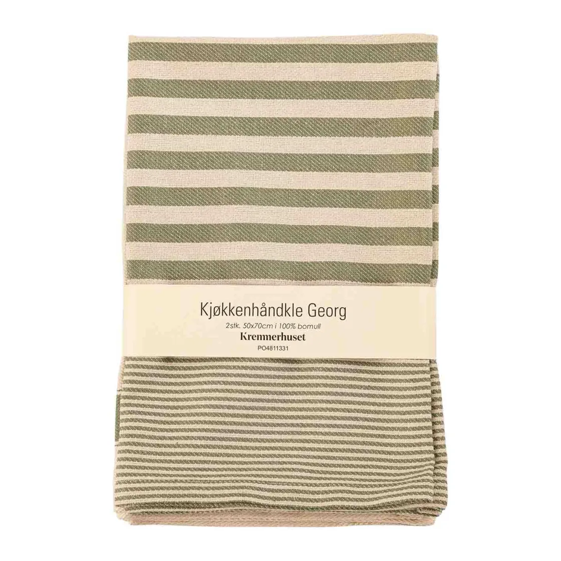 Kremmerhuset Kjøkkenhåndkle Georg 50x70 sett oliven| Annen Tekstil|Kjøkkentekstil