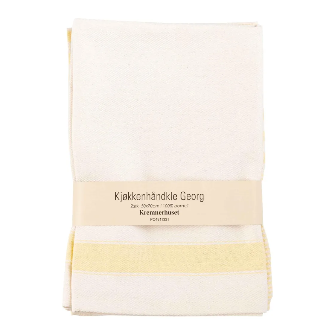 Kremmerhuset Kjøkkenhåndkle Georg 50x70 sett gul| Annen Tekstil|Kjøkkentekstil