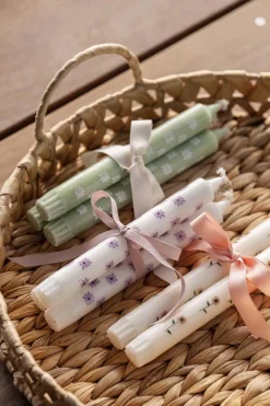 Kremmerhuset Kronelys blomster 100% stearin 3 pk| Kronelys