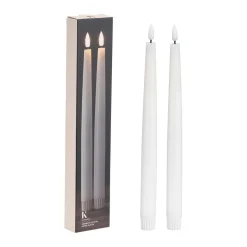 Kremmerhuset Kronelys LED 2 pk 26,5cm hvit| Ledlys|Kronelys