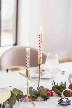 Kremmerhuset Kronelysestake Lea gull 28,5 cm| Lysestaker