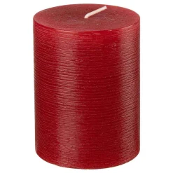 Kremmerhuset Kubbelys rustikk 9 cm julerød| Kubbelys|Julelys Og Lysestaker