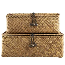 Kremmerhuset Kurv Tage med lokk stor| Oppbevaring Og Kurver|Baderomsartikler