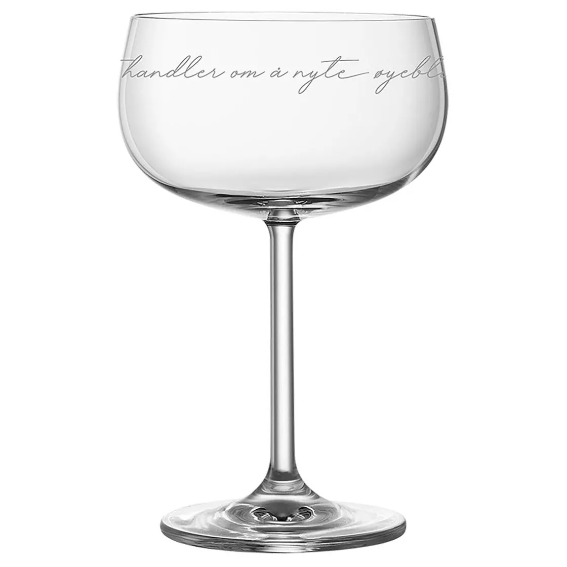 Kremmerhuset Lykketegning - Det handler om å nyte øyeblikket, Champagneglass| Glass