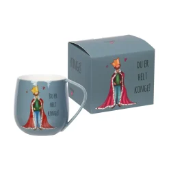 Kremmerhuset Lykketegning - Konge Krus 40 cl grå| Krus