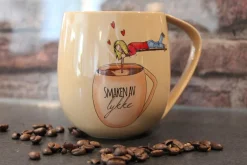 Kremmerhuset Lykketegning - Lykke Krus 40 cl lysebrun| Krus