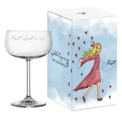 Kremmerhuset Lykketegning - Pust Livet er nå, Champagneglass 35 cl| Glass