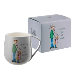Kremmerhuset Lykketegning Pappa grå| Krus