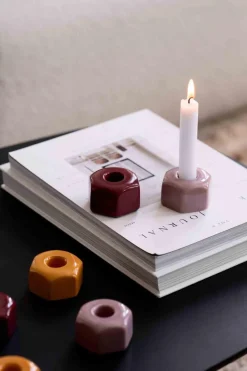 Kremmerhuset Lysestake Dora 6,7cm Oransje| Lysestaker