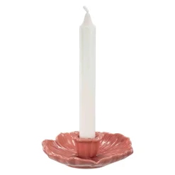 Kremmerhuset Lysestake Flower 4 cm rosa| Lysestaker