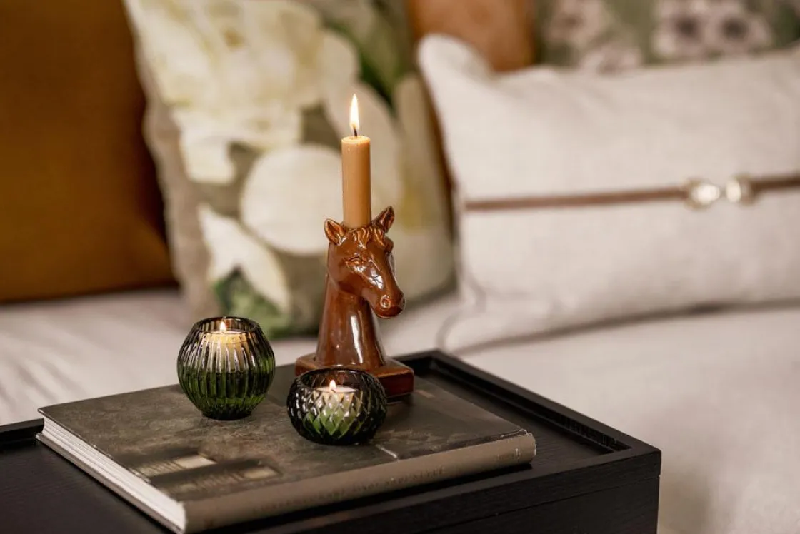 Kremmerhuset Lysestake Kombi Rille 7 cm grå| Lysestaker