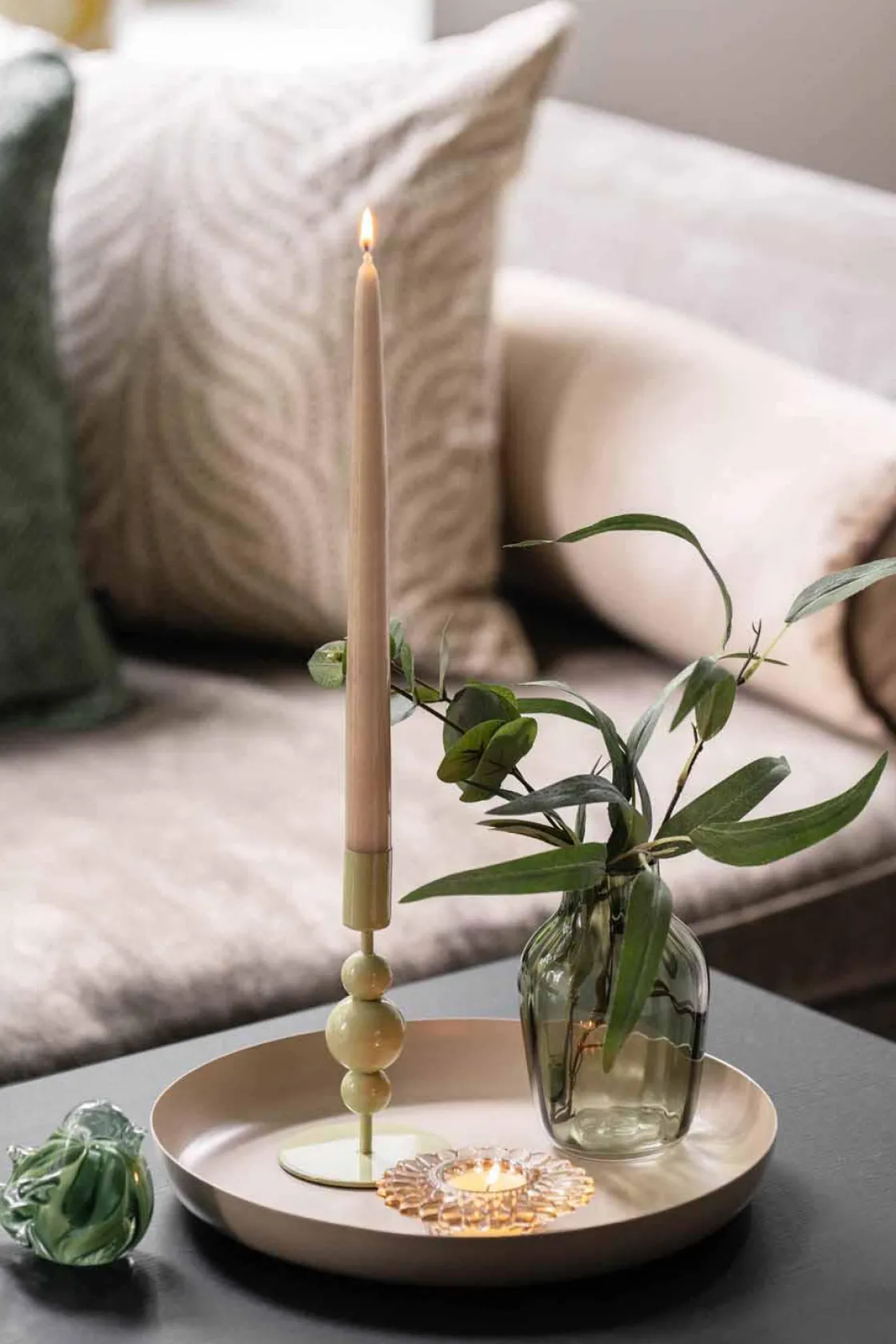 Kremmerhuset Lysfat Melina, brun 30 cm| Lysfat