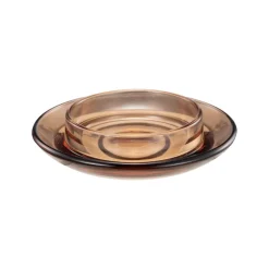 Kremmerhuset Lysholder Leo 14cm amber| Lykter|Lysestaker