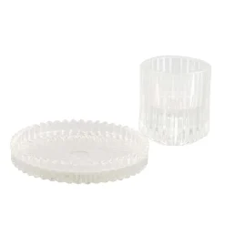 Kremmerhuset Lysholder rille 9 cm klar| Lysfat|Lysestaker