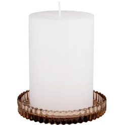 Kremmerhuset Lysholder rille 9cm brun| Lysfat|Lysestaker