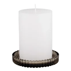 Kremmerhuset Lysholder rille 9cm oliven| Lysfat|Lysestaker