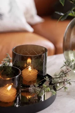 Kremmerhuset Lyslykt Billie rutet 10cm grønn| Lykter