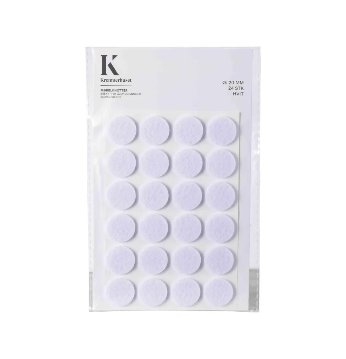 Kremmerhuset Møbelknotter Ø 20 mm hvit| Annen Tekstil