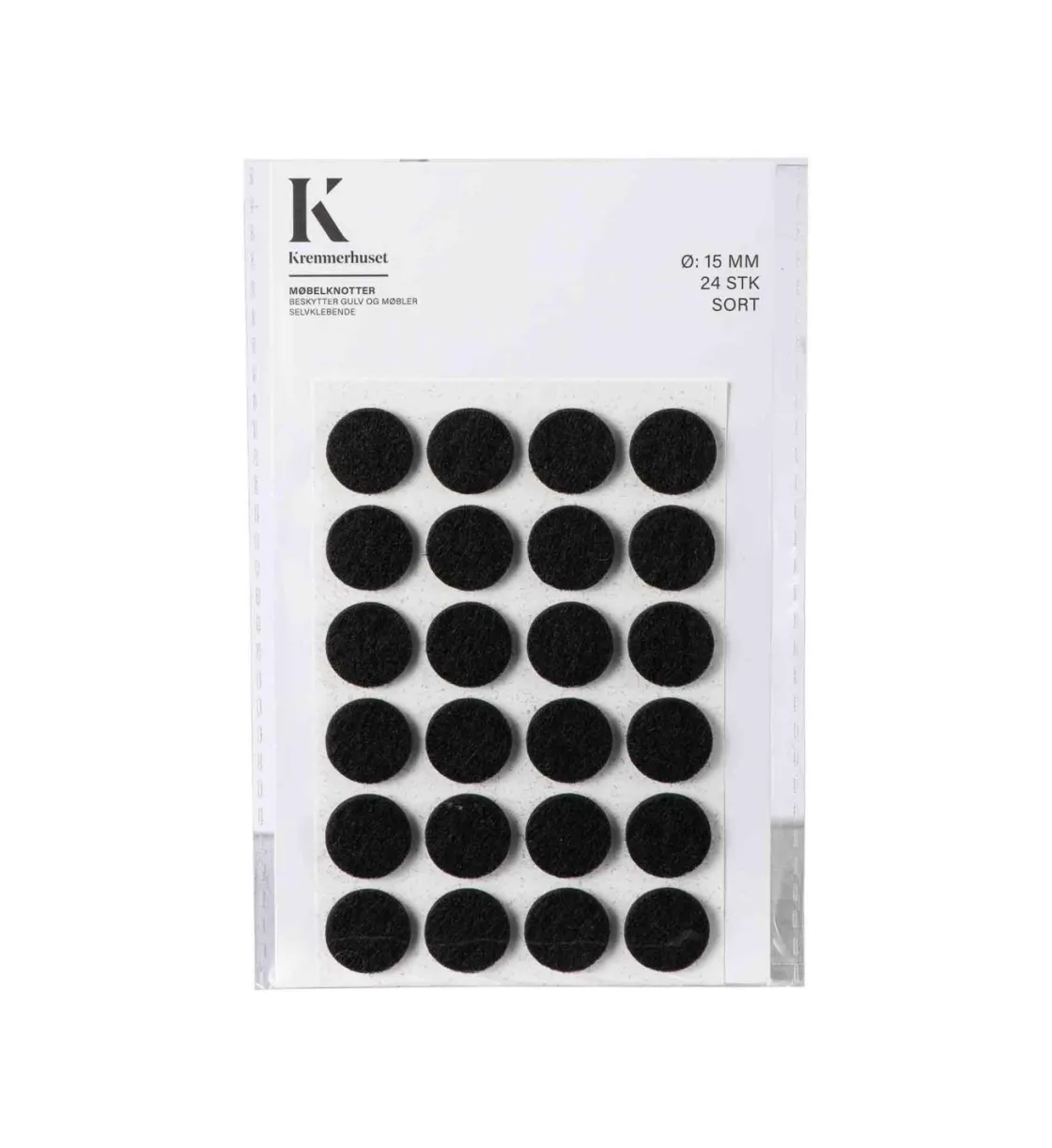 Kremmerhuset Møbelknotter Ø 15 mm sort| Annen Tekstil