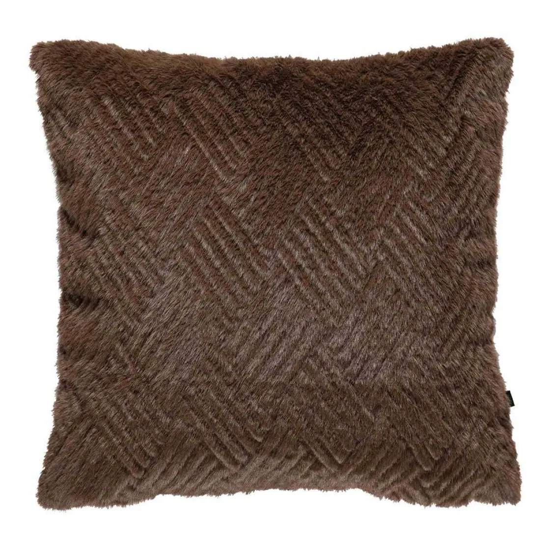 Kremmerhuset Putetrekk Faux fur grafisk 48x48cm brun| Putetrekk|Juletekstil