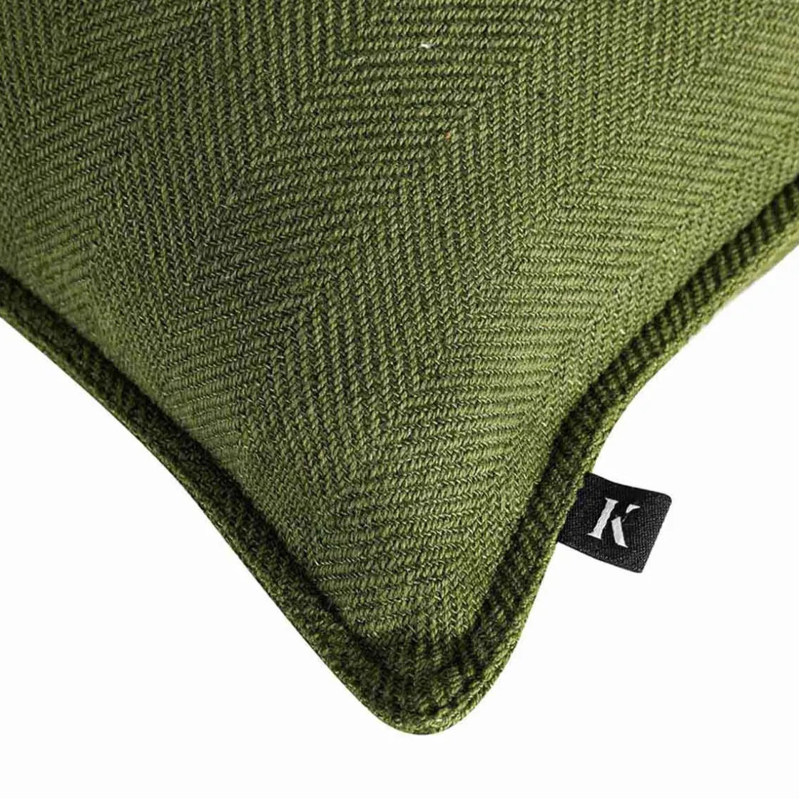 Kremmerhuset Putetrekk Herringbone 48x48cm grønn| Putetrekk|Juletekstil