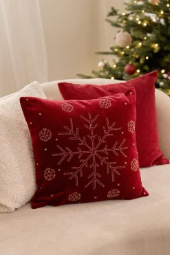 Kremmerhuset Putetrekk perler snøkrystall 48x48cm| Putetrekk|Juletekstil