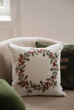 Kremmerhuset Putetrekk velur Julekrans 48x48cm| Putetrekk|Juletekstil