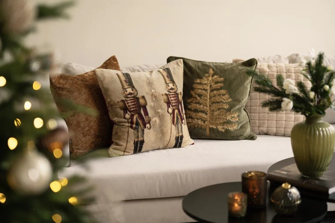 Kremmerhuset Putetrekk velur Nøtteknekkere 48x48cm| Putetrekk|Juletekstil