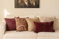 Kremmerhuset Putetrekk Wilma 45x45cm burgunder| Putetrekk