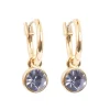Kremmerhuset Øreringer med 6 mm violet sten, Gull| Ørepynt