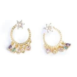 Kremmerhuset Øreringer med charm, Gull| Ørepynt