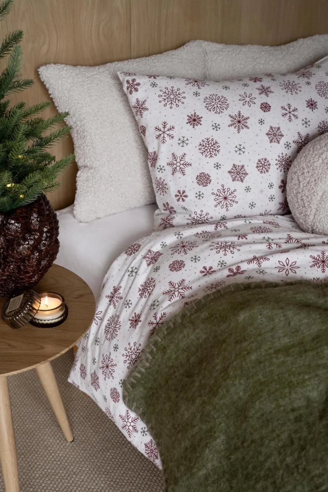 Kremmerhuset Sengesett Flanell Stars 140x220cm| Juletekstil