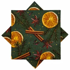 Kremmerhuset Serviett Julegløgg grønn| Servietter|Juleservietter