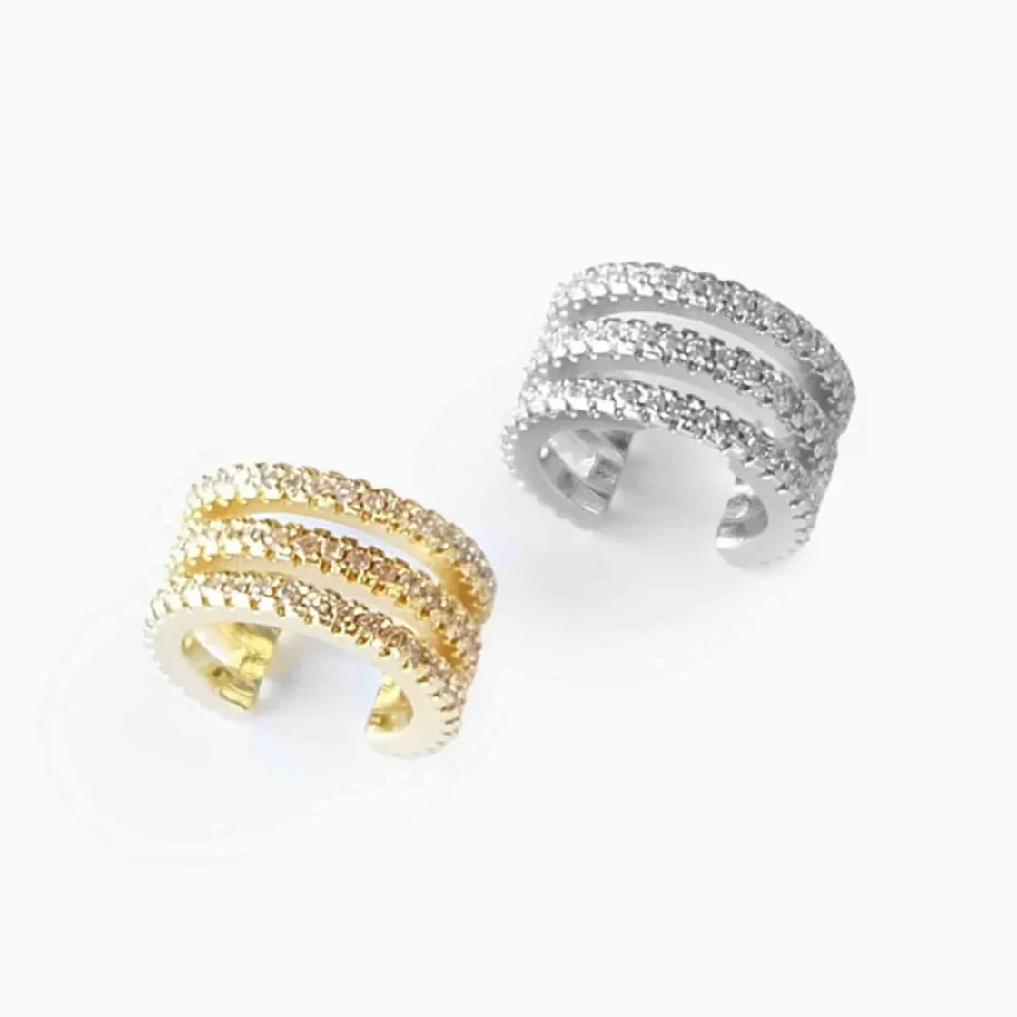 Kremmerhuset Sett med 2 ear cuffs, sølv og gull| Ørepynt